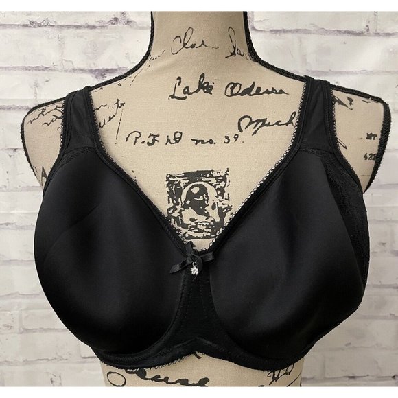 Wacoal 853186 Retro Chic Size 38DD Seamless Lined Underwire Contour‎ Bra Black - Picture 2 of 12